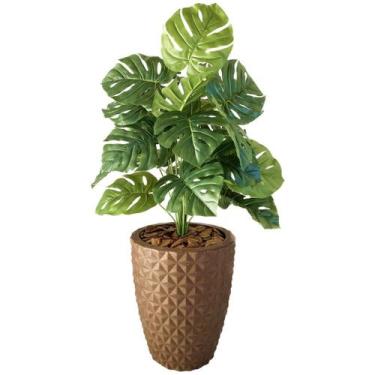 Imagem de Planta Artificial Costela de Adão 24 Folhas + Vaso Completo - Flores I