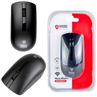 Imagem de Mouse Sem Fio Kross Elegance Recarregável Wireless 1600 Dpi Preto - KE