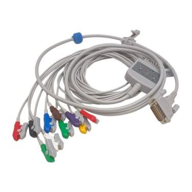 Imagem de Cabo 10 Vias Ecg Garra Alfamed Compasus 3000 - Maple Hospitalar