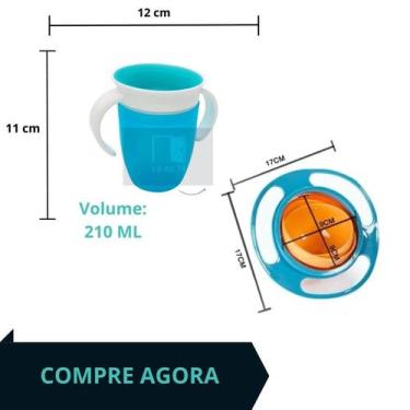 Imagem de Kit Prato giratório para bebê 360ºe Copo Baby anti vazamento Kit Alime