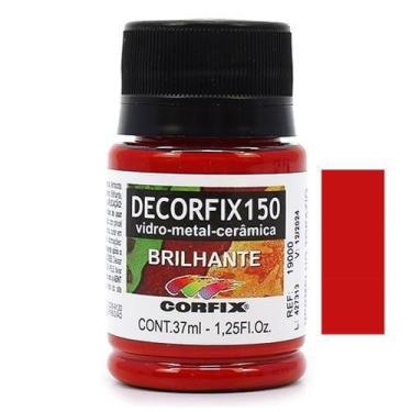 Imagem de Tinta Decorfix 150 Brilhante 37ml - Metal, Vidro e Cerâmica, 433 VERME
