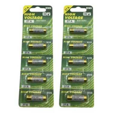 Imagem de 10 unidades Pilha Bateria 27a 12v Controle Alarme Portão - High Voltag