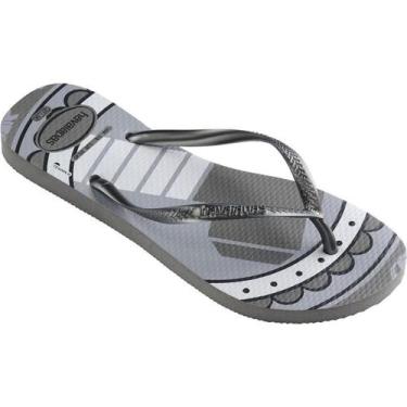 Imagem de Chinelo havaianas licenciado slim marvel 35/6 cinza aco havaianas