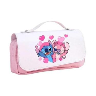 Imagem de Estojo Escolar com Desenho do Stitch - Porta-Canetas e Lápis para Ensi