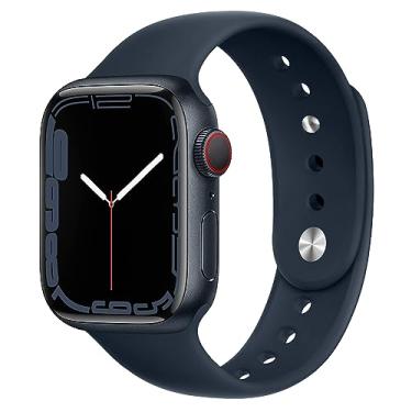 Imagem de Pulseira esportiva de silicone para Apple Watch SE/SE2 3/Series 11 10 9 8 mm, 49 mm e 38 mm, 40 mm, 44 mm, 41 mm, 45 mm, 42 mm, 46 mm, 49 mm, 38 mm, Ultra/Ultra2 3, feminino e masculino