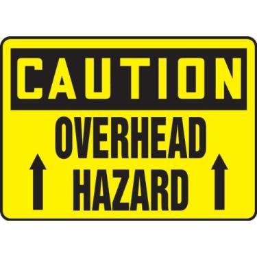 Imagem de Accuform Placa de segurança "Caution Overhead Hazard", Aluma-Lite™, 18 x 25 cm (MCRT006XL)