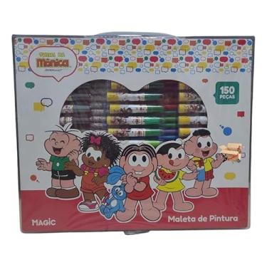 Imagem de KIT Escolar Infantil Maleta Estojo De Pintura - Canetinhas - Aquarela 150 Pçs (150Pç Tur Da Moni)