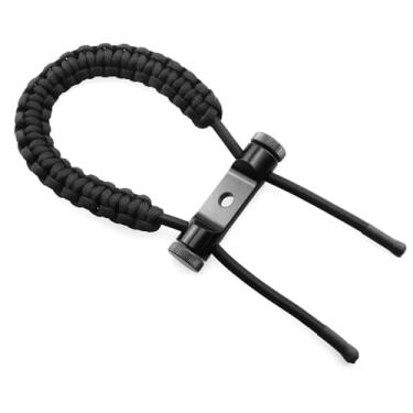 Imagem de E-outstanding Alça de pulso para arco e flecha, alça de pulso trançada, alça de proteção ajustável, alça de pulso de caça para arco composto, acessórios de tiro ao alvo, treinamento ao ar livre, preto