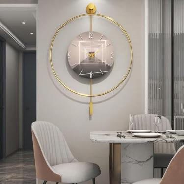 Imagem de Relógio de parede grande, relógio de pêndulo moderno, relógios de parede operados por bateria, relógios de quartzo decorativos silenciosos sem tique-taque para sala de estar, cozinha, escola, quarto,