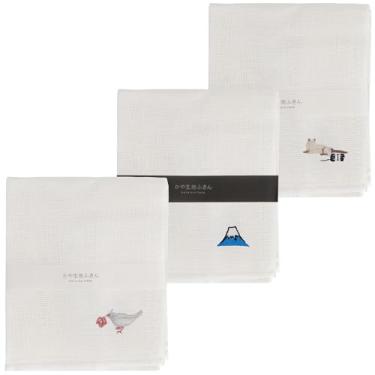 Imagem de COTONOHA Conjunto de panos de prato japoneses Kaya-Weave – Toalhas de cozinha reutilizáveis e de secagem rápida com desenhos bordados, feito no Japão, pacote com 3, 11,8 x 11,8 polegadas (padrão B)