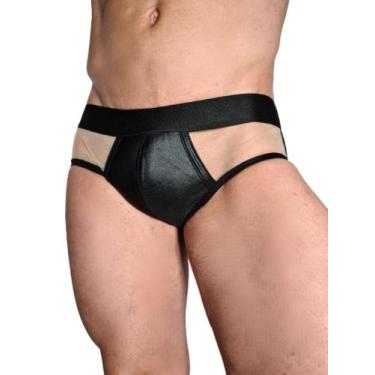 Imagem de Cueca  Slip cirrê com tule transparente - AA COLLECTION CURITIBA, Pret