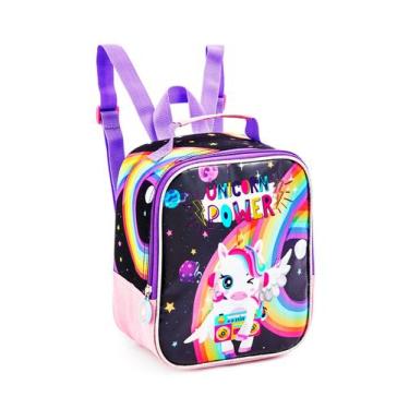 Imagem de Lancheira Térmica Unicórnio Arco íris Lancheira Fashion  - denlex