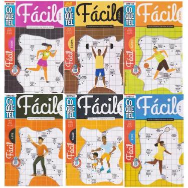 Imagem de Livro de Passatempos Coquetel Coletânea Palavras Cruzadas Nível Fácil 