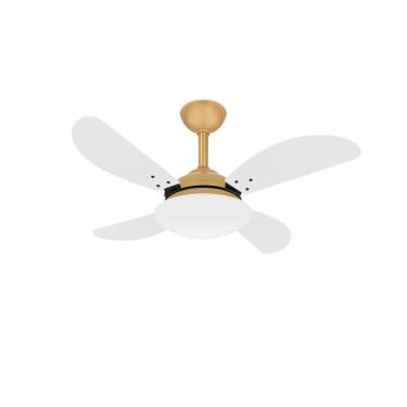 Imagem de Ventilador Teto Fly Dourado 4 Pás Potente Sala Ventax 110V