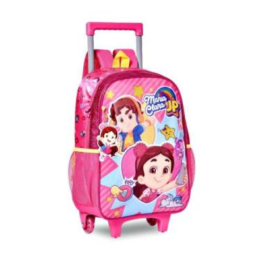 Imagem de Mochila Infantil de Carrinho Rodinha Maria Clara & Jp - Rosa - CLIO