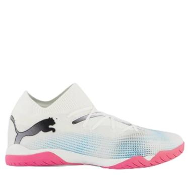 Imagem de Chuteira Puma Future 7 Match IT BDP Futsal Branca e Rosa 44