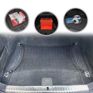 Imagem de Rede de carga de malha elástica automotiva estilo piso para Audi A7 S7 RS7 2012-2022 - Organizadores e armazenamento de porta-malas premium - Rede de bagagem para Sedan - Melhor organizador de carro