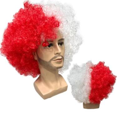 Imagem de Peruca Black Power volumosa festa futebol time torcida cores - LIONSWI