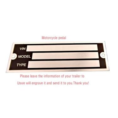 Imagem de Número de série, semi reboque, etiqueta de identificação especial, modelo piate, gravado, personalizado, 100 x 33 mm