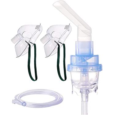 Imagem de ULRHCYV Conjunto De Tubo E Bocal De Nebulizador, Acessórios De Máscara De Nebulizador De Reposição Completa Para Adultos