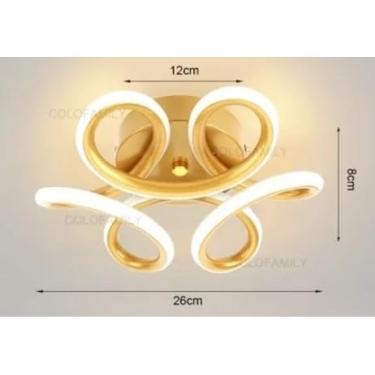 Imagem de Luminária De Teto Plafon Led Moderna Lustre para Corredor Sala Quarto Cozinha (GW11 (25X25X7CM))
