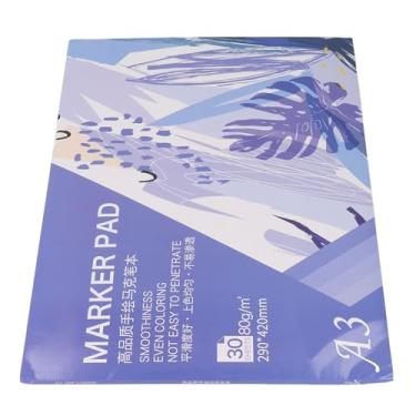 Imagem de Caderno de Esboços, 30 Folhas de Papel Marcador, Bloco de Esboços, Papel de Desenho, 80 g/m², Papel de Arte, Bloco de Esboços, Suprimentos Profissionais de Arte, Pintura, (A3)