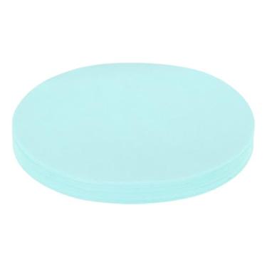 Imagem de Rebower Papel com recortes de círculos de 100 folhas, papel de construção de cartolina origami redondo de 10 cm, [para artes faça-você-mesmo, artesanato, arte, quadro de avisos], azul claro