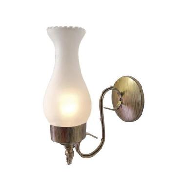 Imagem de Arandela Colonial Texas Tipo Lampião 270 em Aço com Vidro Fosco - Idea