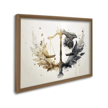 Imagem de Quadro Decorativo Profissão Direito A Essência da Justiça e o Equilíbrio Perfeito (Madeira, 50x75, C/Vidro)