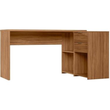 Imagem de Mesa Para Computador Com 2 Gavetas Office NT2060 Notável Freijó - NOTA
