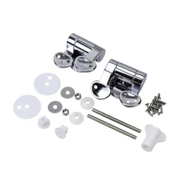 Imagem de IEUDNS As dobradiças do assento do vaso sanitário fixam as fixações fáceis de instalar peças de assento no banheiro para o banheiro em casa