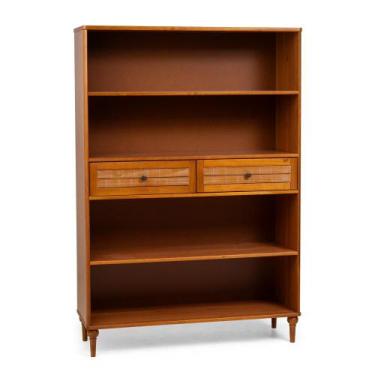 Imagem de Estante 4 prateleiras 2 gavetas em Madeira Rustic Artemobili