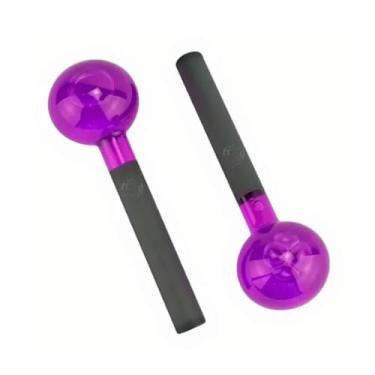 Imagem de Cromoterapia Lilás Kit 2 Esferas De Vidro Pequena Estética, Massagem, Beleza e Relaxamento