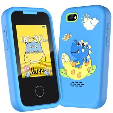 Imagem de Toy Phone Luoba Kids 3-8 anos com tela sensível ao toque e câmera de 8