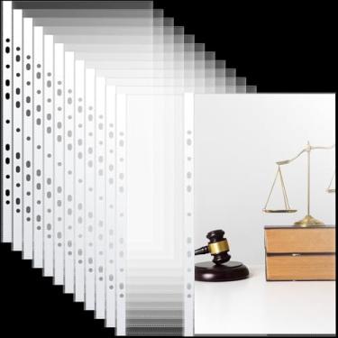 Imagem de Gilprop Pacote com 200 protetores de folhas transparentes pesados, tamanho ofício, 21,5 x 35,5 cm, protetores de página de plástico transparente resistentes, protetores de documentos, capas