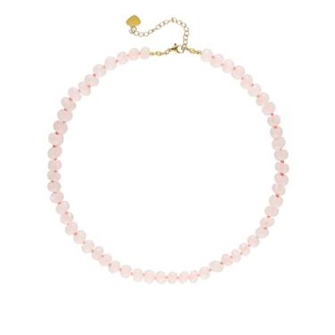 Imagem de Colar feminino feito à mão com contas de pedras preciosas coloridas boêmias, pérola de água doce, banhado a ouro 18K, joia feminina de praia de verão, Pedra preciosa natural, pedra preciosa