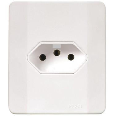 Imagem de Tomada Simples 2p + t C/caixa Sobrepor Branca 20a 60537 - Pezzi