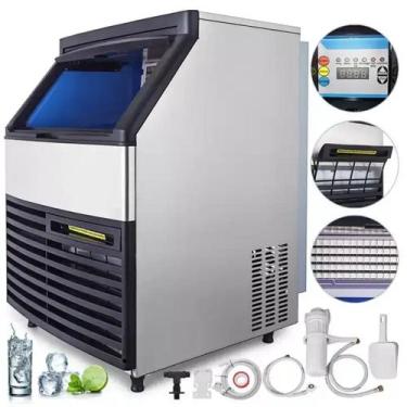 Imagem de Máquina Gelo Mini 9c9cm Industrial 200kg Cubo Inox Filtro - Thermotec