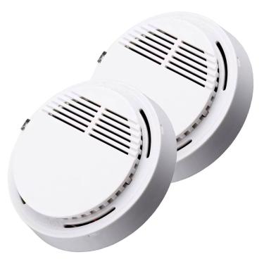 Imagem de Detector de Fumaça Fogo Incendio Alarme 85db Kit 2 unidades Sensor Fotoeletrico Casa Empresa Residencial Comercial Segurança