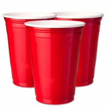 Imagem de Copo Americano Vermelho Biodegradavel Trik Trik- 25 unidades - 400 ml