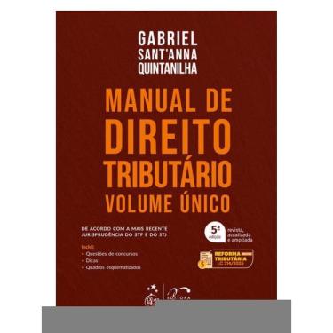 Imagem de Manual De Direito Tributário - Volume Único - 5ª Edição 2025