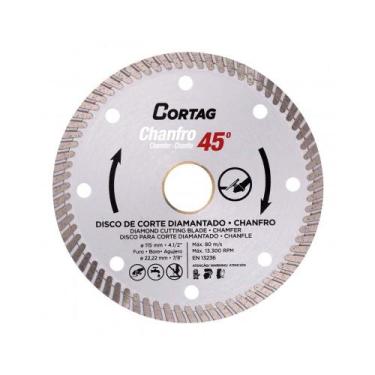 Imagem de Disco Diamantado Chanfro 45º 115x22,2mm 61907 - Cortag