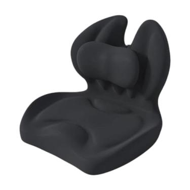 Imagem de harayaa Almofada de assento almofadas de coccyx portátil espuma de espuma ergonômica Cadeir, Preto