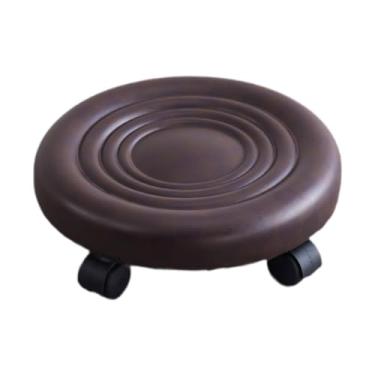 Imagem de YWJLQH Bancos com baixo rolamento Baixa assento de rolos com 360 ° Castro PU PU CAUS, Sobrancelha