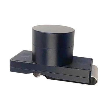 Imagem de menolana Portador de giz de bilhar, portador de giz de sinuca, armazenamento de alumínio de alumínio de alumínio Billiards portáteis Acessórios Profissional, Preto