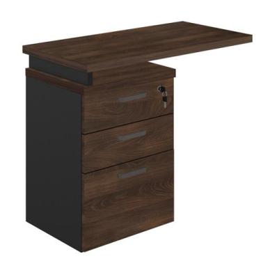 Imagem de Mesa Escrivaninha para computador e notebook AUXILIAR com 3 Gavetas Pe