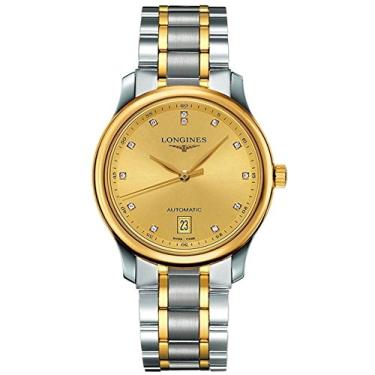 Imagem de Longines Relógio masculino Master Automatic Diamond Champagne Dial L2.628.5.37.7, Moderno