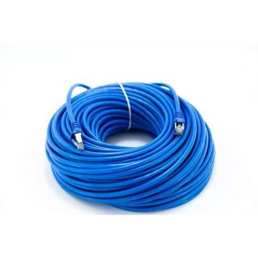 Imagem de Patch Cord Cabo De Rede Cat6 20M Metros 20M Cat 6 - Azul