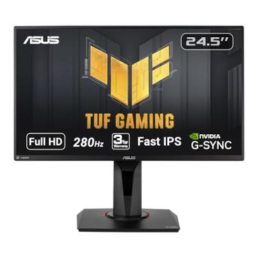 Imagem de ASUS Monitor TUF Gaming VG259QM de 24,5 polegadas, Full HD 1080P (1920 x 1080), IPS rápido, 280Hz, compatível com G-SYNC, sincronização de desfoque de movimento extremamente baixo, 1ms, DisplayHDR