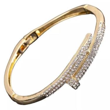 Imagem de Bracelete Cravejado Feminino - Banhado A Ouro 18K - Tojoia18K
